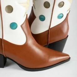 RAID Blu Western Ankle Boot In Tan -Raid London Sales Store Blu Tan 5