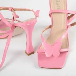RAID Brevyn Heeled Sandal In Baby Pink -Raid London Sales Store Brevyn Pink 4