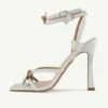 RAID Brevyn Heeled Sandal In White -Raid London Sales Store Brevyn White 5