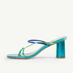 RAID Brioni Heeled Sandal In Blue Multi -Raid London Sales Store Brioni Blue Multi 4