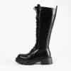 RAID Caspian Lace Up Long Boot In Black