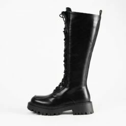 RAID Caspian Lace Up Long Boot In Black