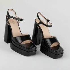 RAID Cassilia Block Heeled Sandals In Black -Raid London Sales Store Cassilia Black 5