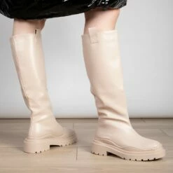 RAID Catania Long Boot In Nude -Raid London Sales Store Catania Nude 2