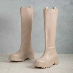 RAID Catania Long Boot In Nude -Raid London Sales Store Catania Nude 7