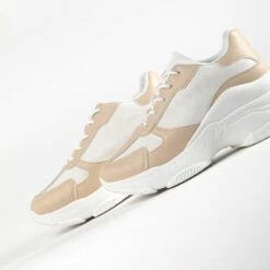 RAID Champ Chunky Trainers In Nude/White -Raid London Sales Store Champ Nude White 4