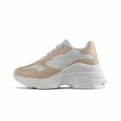RAID Champ Chunky Trainers In Nude/White