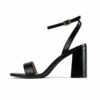RAID Chantal Block Heels In Black Metallic -Raid London Sales Store Chantal Black 1
