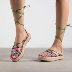 RAID Claudine Lace Up Espadrille In Pink -Raid London Sales Store Claudine Pink 3