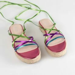 RAID Claudine Lace Up Espadrille In Pink -Raid London Sales Store Claudine Pink 4