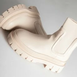 RAID Clovia Chunky Ankle Boot In Ecru -Raid London Sales Store Clovia Nude 4