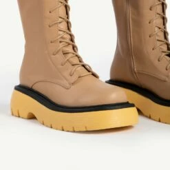 RAID Colira Long Boot In Camel -Raid London Sales Store Colira Black Nude 6