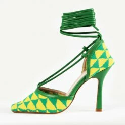 RAID Cornell Heeled Pump In Green/Yellow