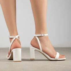 RAID Cossette Block Heeled Sandals In White -Raid London Sales Store Cosette White 4