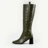 RAID Dale Long Boot In Khaki Croc -Raid London Sales Store Dale Khaki 4