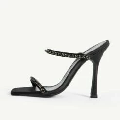 RAID Deena Heeled Mule In Black -Raid London Sales Store Deena Black 4