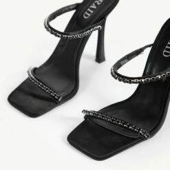 RAID Deena Heeled Mule In Black -Raid London Sales Store Deena Black 5