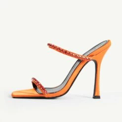 RAID Deena Heeled Mule In Orange -Raid London Sales Store Deena Orange 4