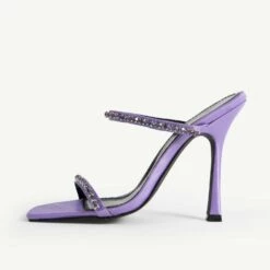 RAID Deena Heeled Mule In Purple -Raid London Sales Store Deena Purple 4