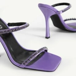 RAID Deena Heeled Mule In Purple -Raid London Sales Store Deena Purple 5