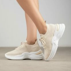 RAID Della Trainers In Beige -Raid London Sales Store Della Beige 3