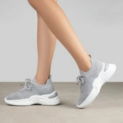RAID Della Trainers In Grey -Raid London Sales Store Della Grey 3