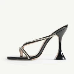 RAID Dellyn Heeled Mule In Black -Raid London Sales Store Dellyn Black 4