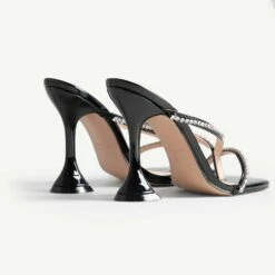 RAID Dellyn Heeled Mule In Black -Raid London Sales Store Dellyn Black 5