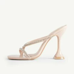 RAID Dellyn Heeled Mule In Nude -Raid London Sales Store Dellyn Nude 4