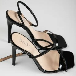 RAID Denisha Heeled Sandal In Black -Raid London Sales Store Denisha Black 4