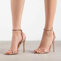 RAID Denisha Heeled Sandal In Rose Gold -Raid London Sales Store Denisha RoseGold 2