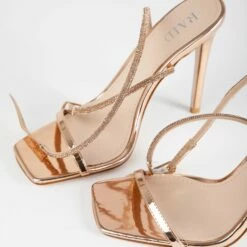 RAID Denisha Heeled Sandal In Rose Gold -Raid London Sales Store Denisha RoseGold 4