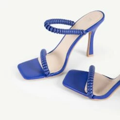 RAID Destined Strappy Heeled Mule In Blue -Raid London Sales Store Destined Blue 5