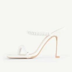 RAID Destined Strappy Heeled Mule In White -Raid London Sales Store Destined White 4