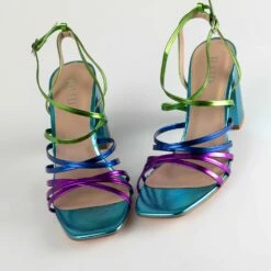 RAID Devika Strappy Sandal In Blue Multi -Raid London Sales Store Devika Blue 4