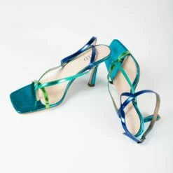 RAID Dorneah Square Toe Post Sandal In Blue Multi -Raid London Sales Store Dorneah BlueMulti 4