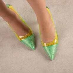 RAID Edenn Court Heel In Green -Raid London Sales Store Edenn Green 2