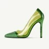 RAID Edenn Court Heel In Green -Raid London Sales Store Edenn Green 5