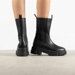 RAID Ellery Wide Fit Chunky Boot In Black -Raid London Sales Store Elery Black 3