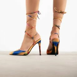RAID Ember Strappy Heel In Orange Multi
