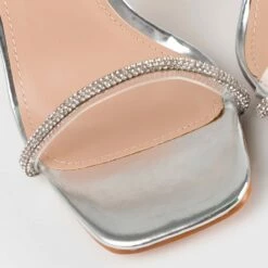 RAID Emberly Stiletto Heels In Silver -Raid London Sales Store Emberly Silver
