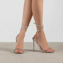 RAID Emberly Stiletto Heels In Silver -Raid London Sales Store Emberly Silver 4