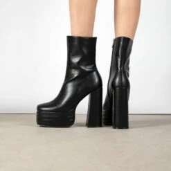 RAID Emely Platform Ankle Boot In Black -Raid London Sales Store Emely Black 2