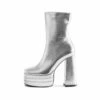 RAID Emely Platform Ankle Boot In Silver