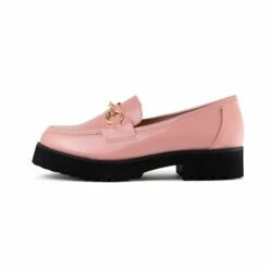 RAID Empire Chunky Shoe In Pink Crinkle -Raid London Sales Store Empire Pink 6