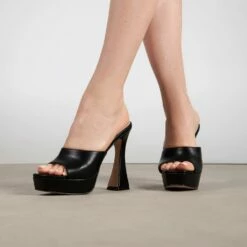 RAID Estee Platform Mule In Black Pu -Raid London Sales Store Estee Black 3