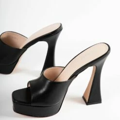 RAID Estee Platform Mule In Black Pu -Raid London Sales Store Estee Black 5