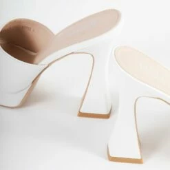 RAID Estee Platform Mule In White -Raid London Sales Store Estee White 5
