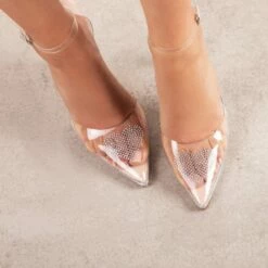 RAID Ezrah Court Heel In Silver Metallic -Raid London Sales Store Ezrah Silver 3