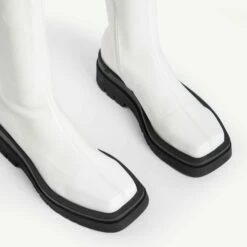 RAID Fabrizio Over The Knee Boot In White -Raid London Sales Store Fabrizio White 6